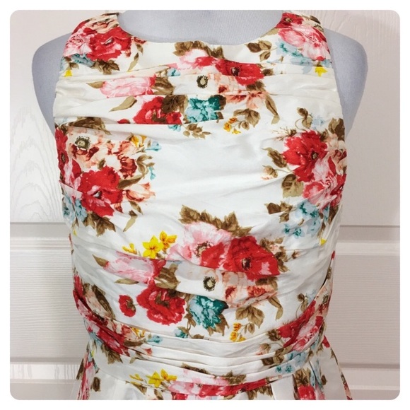 ALICE & OLIVIA FLORAL SILK DRESS Sz 2 - Picture 4 of 12